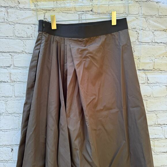 Les Copains Skirt Brown Midi NWT Italian Size 42 Fall Classic Luxury Italy - Picture 5 of 10